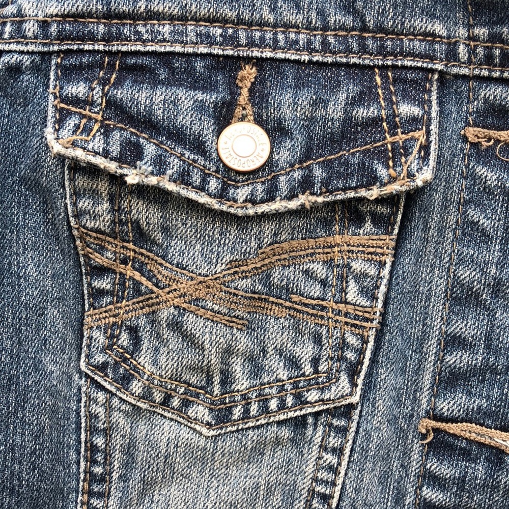 Distressed Jean Jacket. Almost perfect condition. - Picture 2 of 4